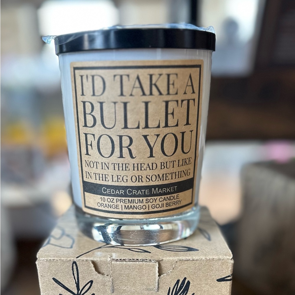 "I'd Take a Bullet For You" Soy Candle - Orange Mango Goji Berry